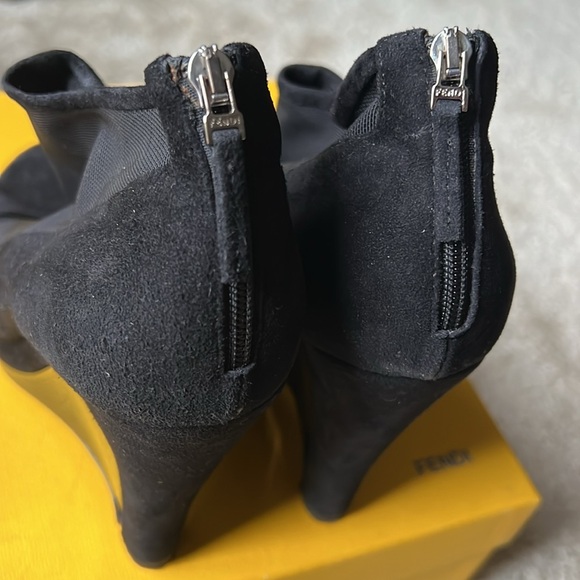 Fendi mesh and suede booties, gently used - Picture 5 of 14